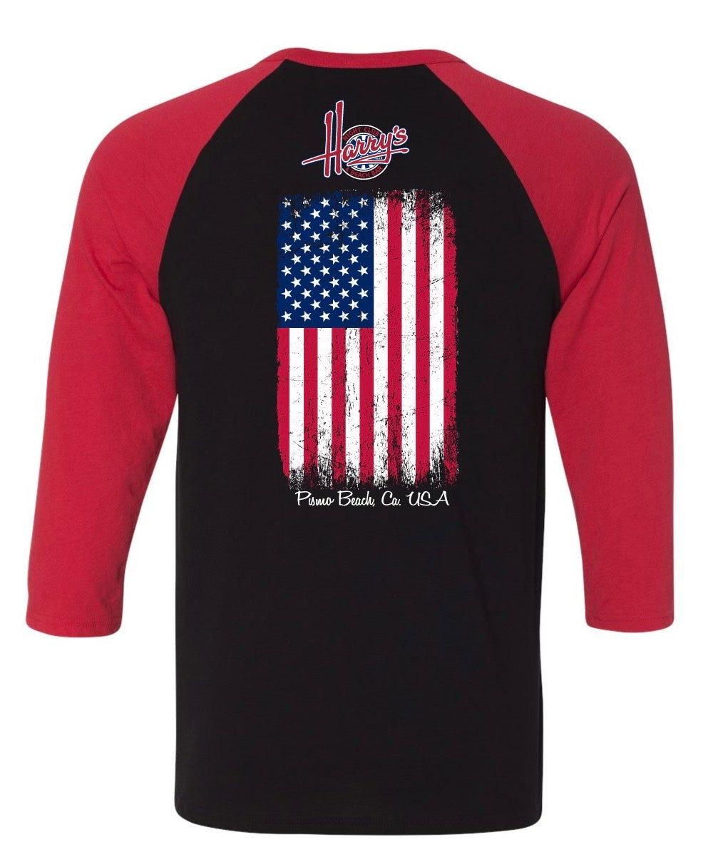 Harry's Patriotic Baseball Tee (Red)