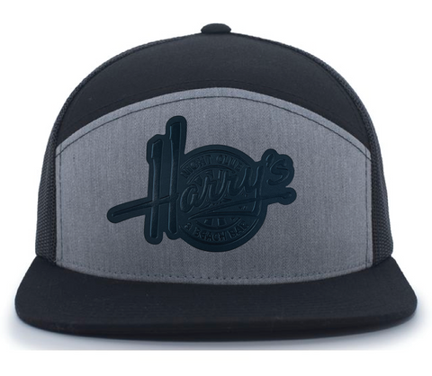 Black Leather Patch Trucker Hat