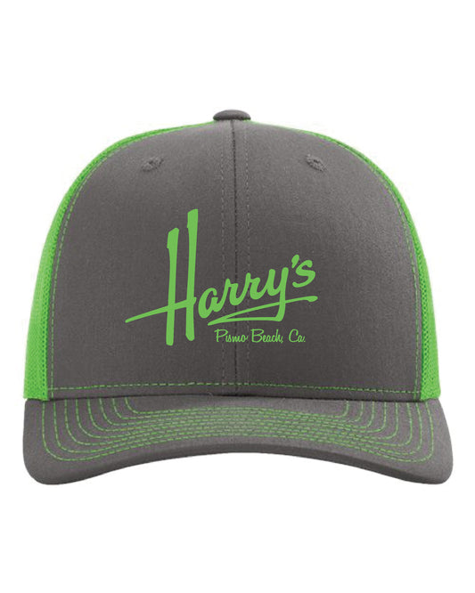 Charcoal Neon Green Hat