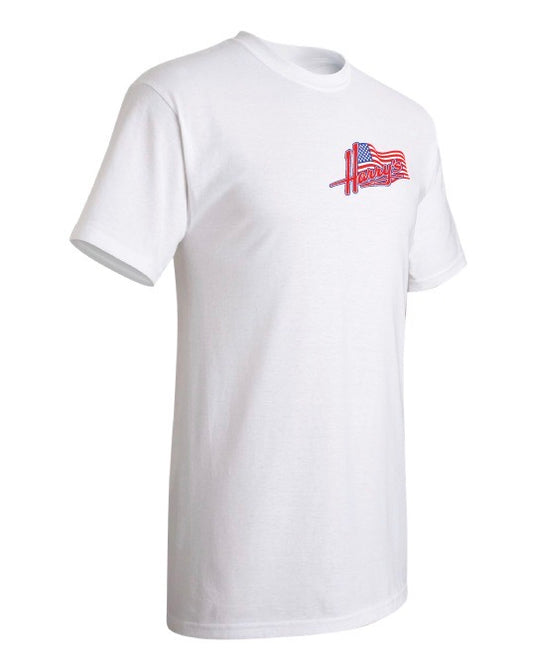 Unisex Harry's Patriotic Tee(White)