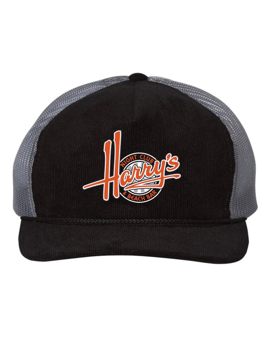 Corduroy Gray & Black Hat